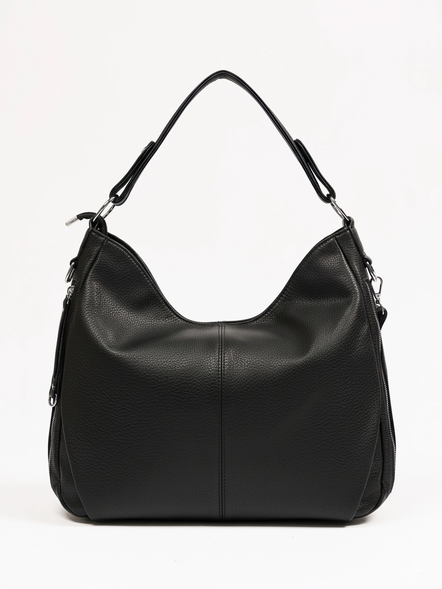 Сумка-шоппер  с боковыми карманами и декоративными пуллерами в ассортименте